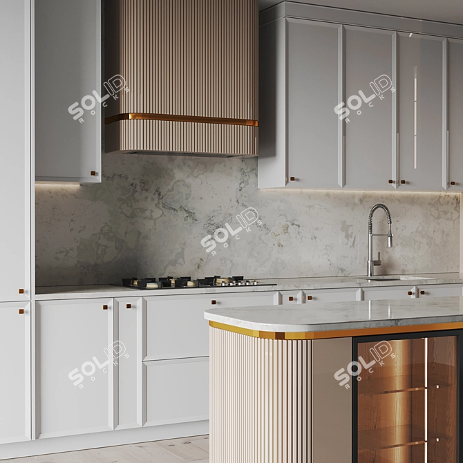 Modern Kitchen 3D Models Set 3D model image 5