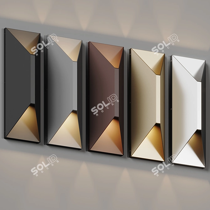 Elegant Modern Metal Outdoor Sconce 3D model image 4