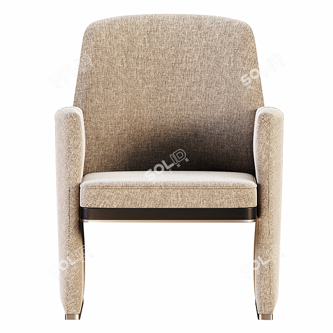 Elegant Upholstered Dining Chair 3D model image 2