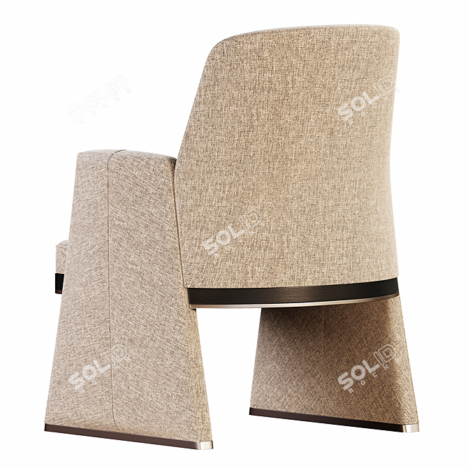 Elegant Upholstered Dining Chair 3D model image 4