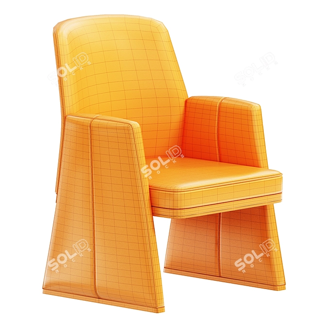 Elegant Upholstered Dining Chair 3D model image 5