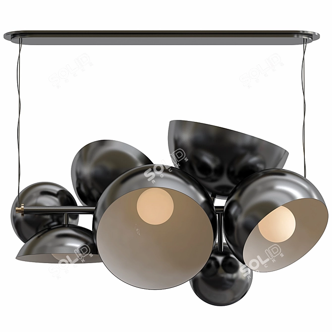 Modern Minimalist Miyake Suspension Lamp 3D model image 1