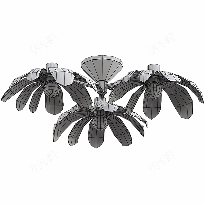 Modern Twiggy Semi-Flush Light 3D model image 3