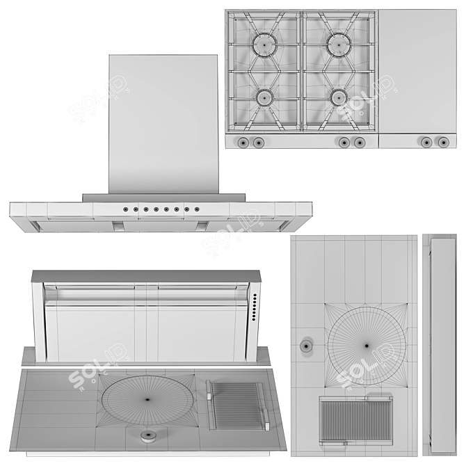 Gaggenau Appliance Set Collection 3D model image 6