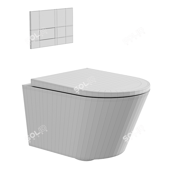 AM.PM Sense Wall-Hung Toilet 3D model image 4