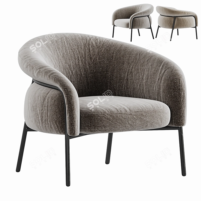 Modern Comfort Bella Armchair 3D model image 1