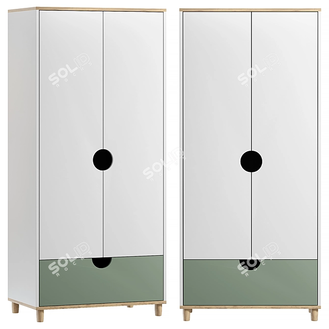 Halli Swing Wardrobe: Sleek Design 3D model image 1