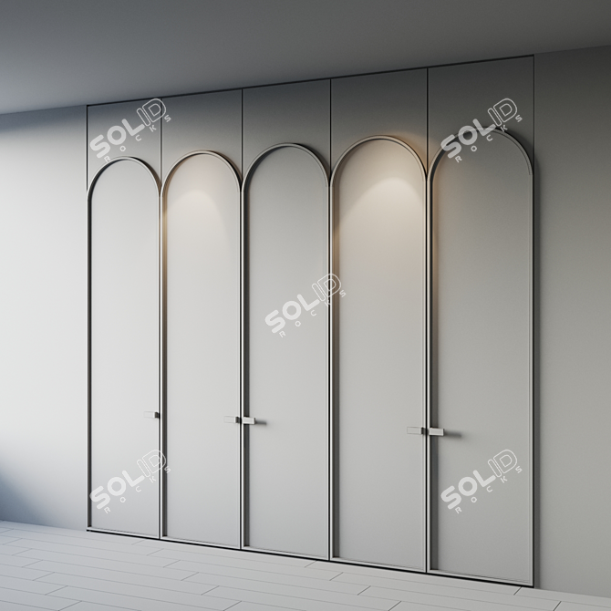 V-Ray compatible Wardrobe 3 Texture 3D model image 2