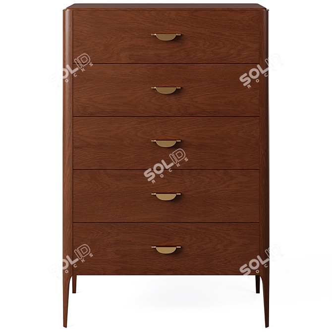 SLOANE 2 Tall Chest Drawers 3D model image 2