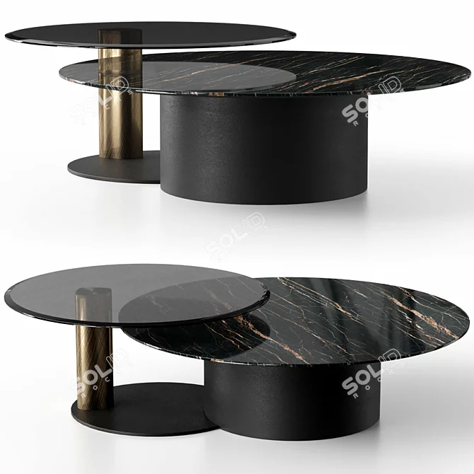 Customizable Keramik Bond Table, Cattelanitalia 3D model image 3