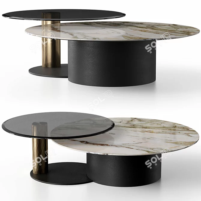 Customizable Keramik Bond Table, Cattelanitalia 3D model image 4