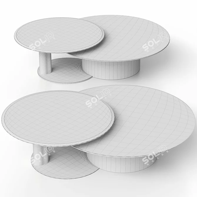 Customizable Keramik Bond Table, Cattelanitalia 3D model image 5