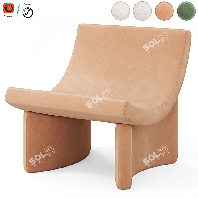 Modern Armchair by Mogg 3D model image 3