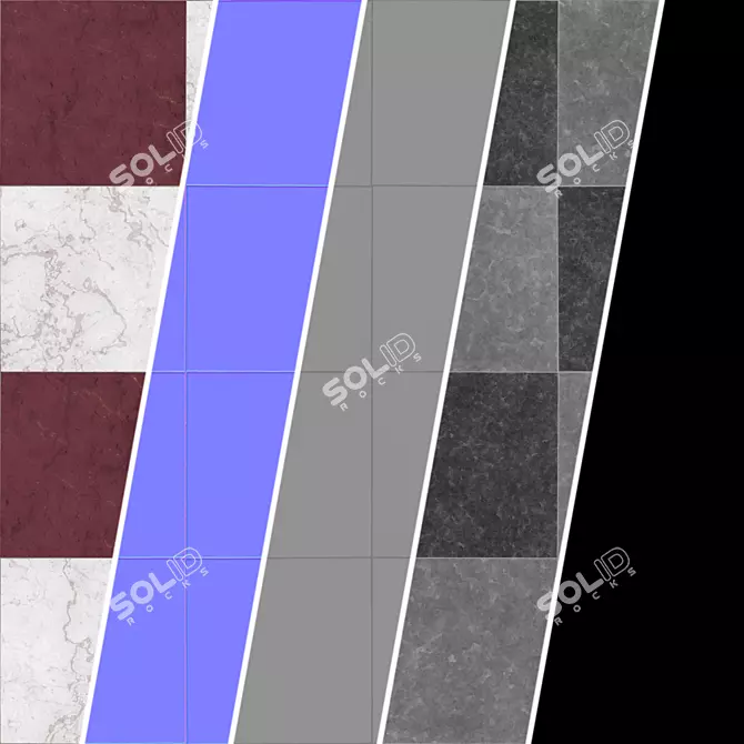 Marble Tile Materials Bundle 3D model image 4