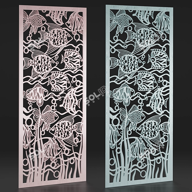 Children's Room Panel & Box 3D model image 1