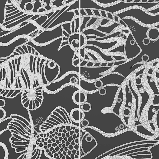 Children's Room Panel & Box 3D model image 4