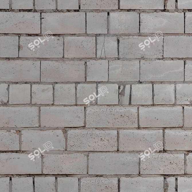 Seamless Perloblock Masonry Textures 3D model image 2