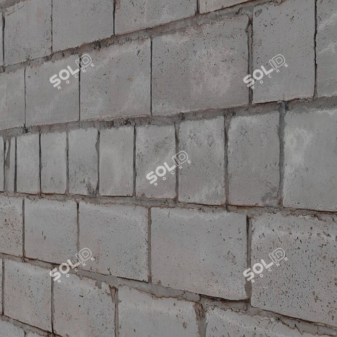 Seamless Perloblock Masonry Textures 3D model image 3