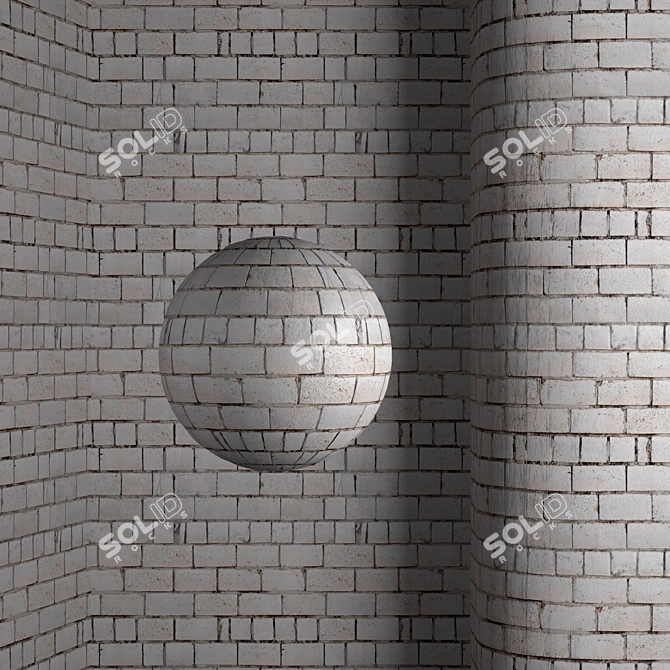 Seamless Perloblock Masonry Textures 3D model image 4