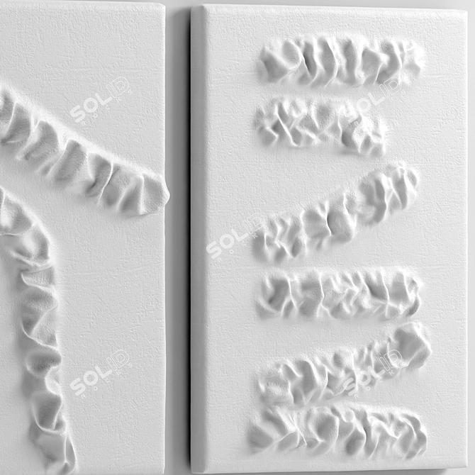 Modern Abstract Wall Art Print 3D model image 2