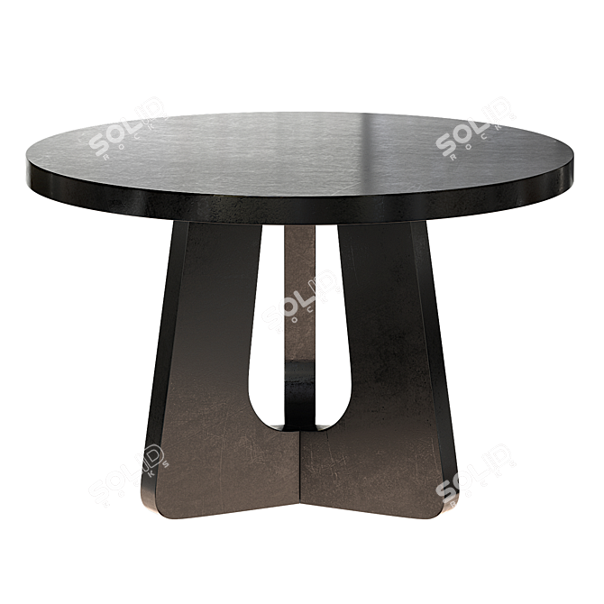 Modern Noir Dining Table 48in 3D model image 1