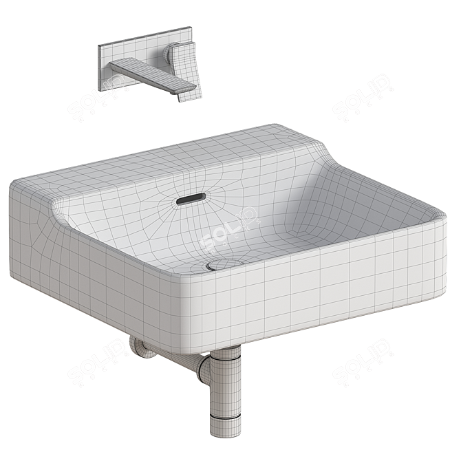  Modern Ceramic Washbasin Ideal Standard 3D model image 2