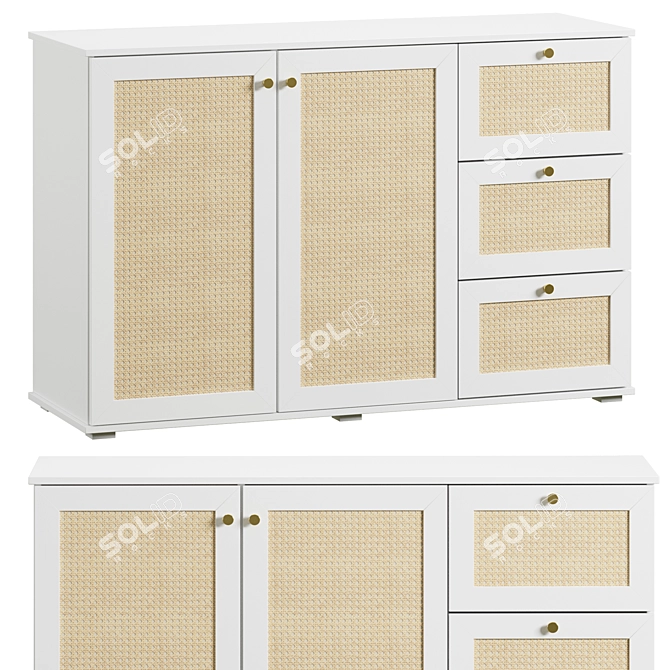 Alvis 1 Furniture Set White 3D model image 2