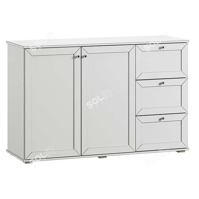 Alvis 1 Furniture Set White 3D model image 3