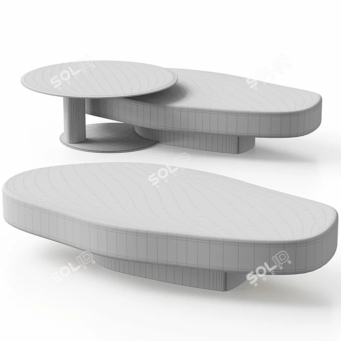 Adjustable Arena Long Tables Cattelanitalia 3D model image 5