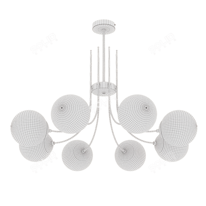 Vexity 8-Light Ceiling Fixture 3D model image 2