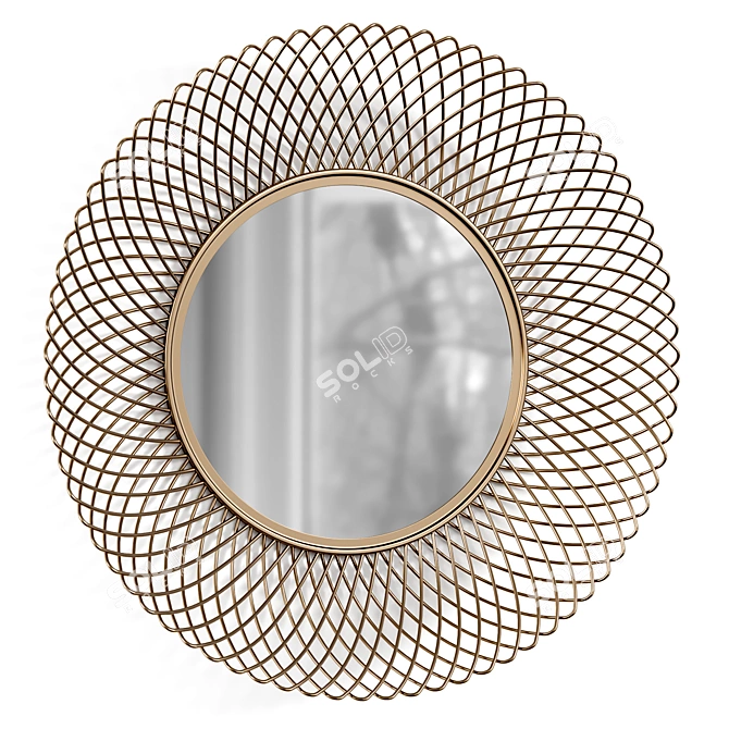 Chic Round Juicy Mirror 3D model image 1