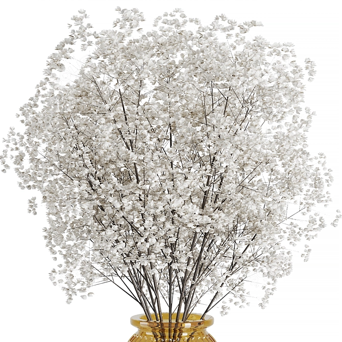 Ethereal Baby's Breath Bouquet 3D model image 4