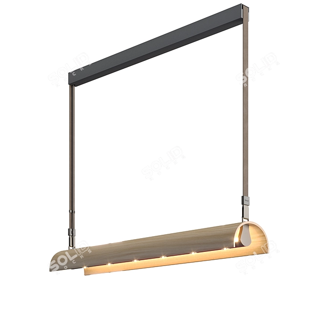 Aluet Wooden Linear Desk Lamp 3D model image 1