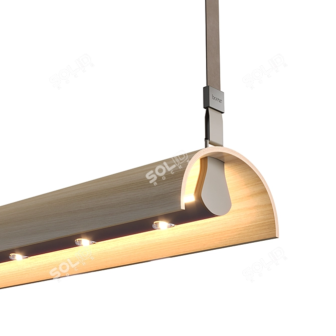 Aluet Wooden Linear Desk Lamp 3D model image 2