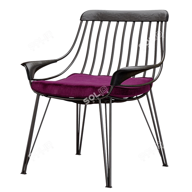 Elegant Valdichienti Diva Dining Chair 3D model image 1