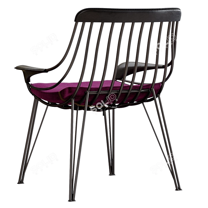 Elegant Valdichienti Diva Dining Chair 3D model image 2