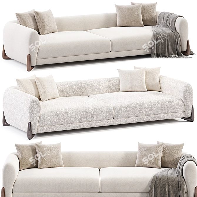 Contemporary Softbay Sofa for Porada 3D model image 4