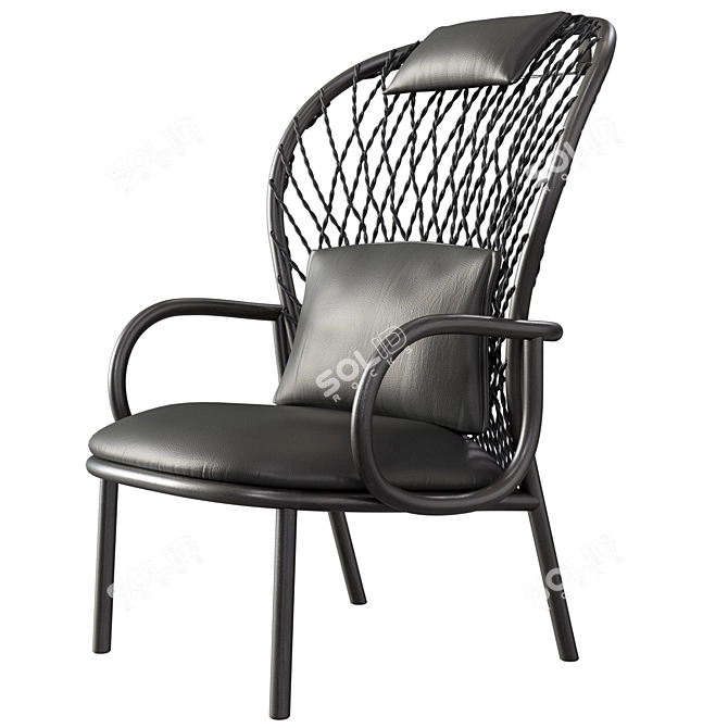 Scandinavian Style Gemla Lounge Chair 3D model image 1