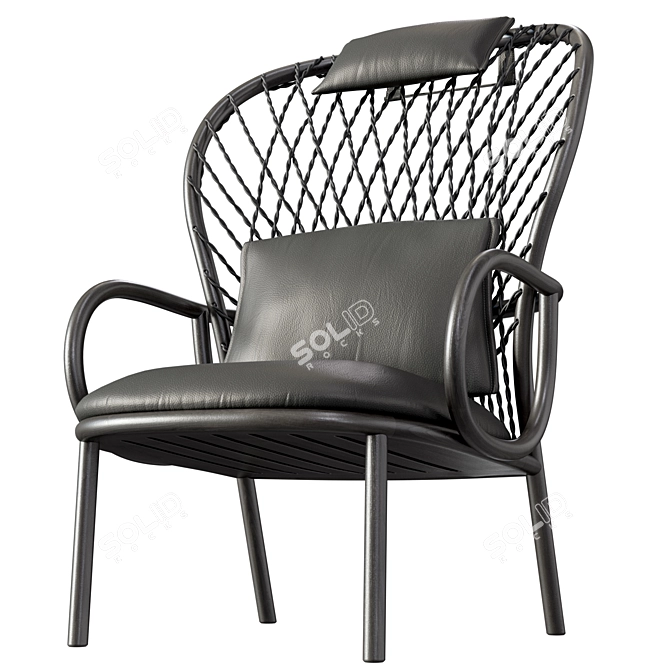 Scandinavian Style Gemla Lounge Chair 3D model image 5