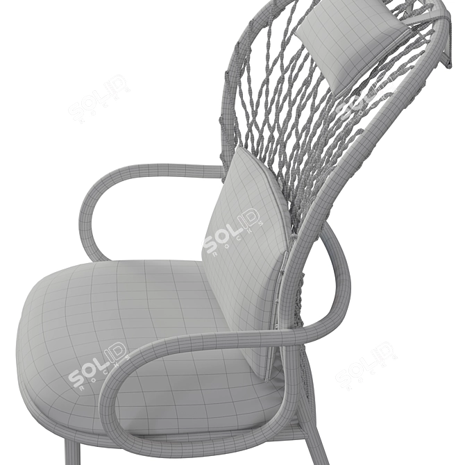 Scandinavian Style Gemla Lounge Chair 3D model image 6