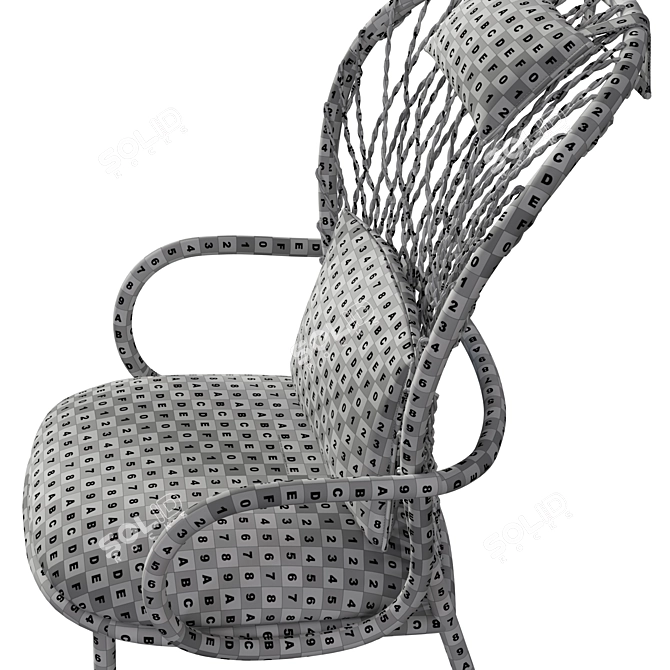 Scandinavian Style Gemla Lounge Chair 3D model image 7