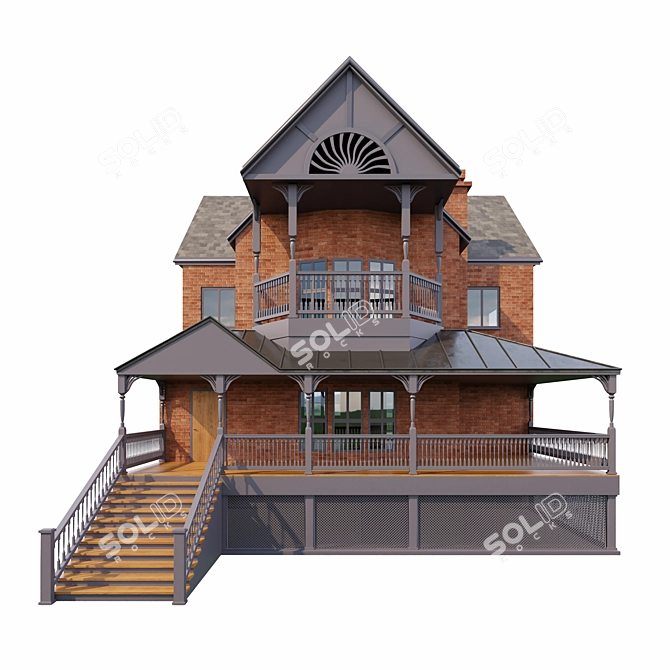 Enchanted Victorian Estate Home 3D model image 1