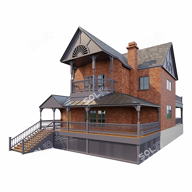 Enchanted Victorian Estate Home 3D model image 2