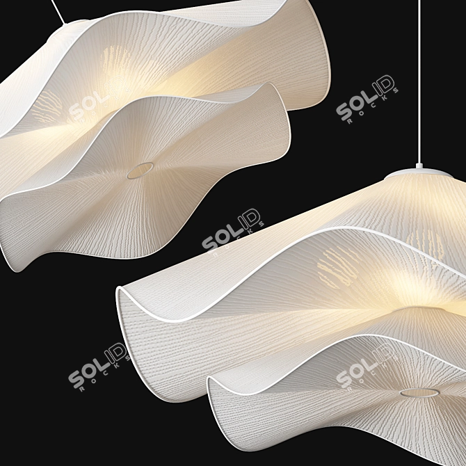 Caroline Double Pendant: Contemporary Elegance 3D model image 3