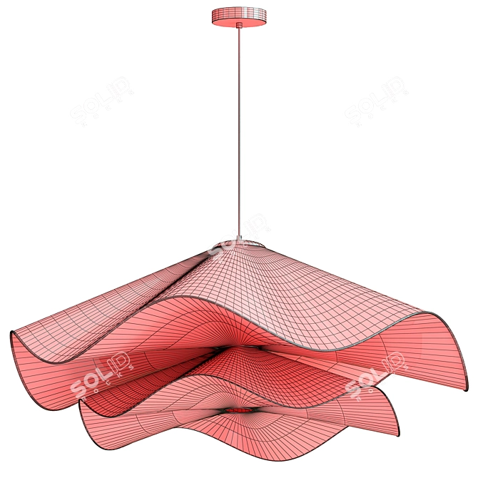 Caroline Double Pendant: Contemporary Elegance 3D model image 4