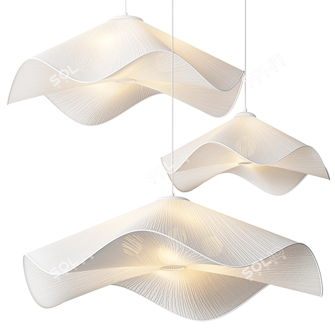 Modern Metal Pendant Lamp 3D model image 1