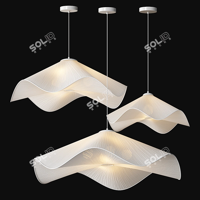 Modern Metal Pendant Lamp 3D model image 4