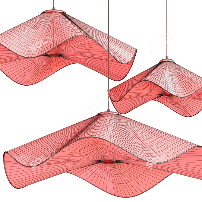 Modern Metal Pendant Lamp 3D model image 5