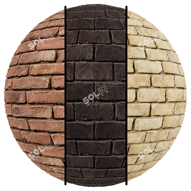  Natural Terrakotta Brick Texture Pack 3D model image 1