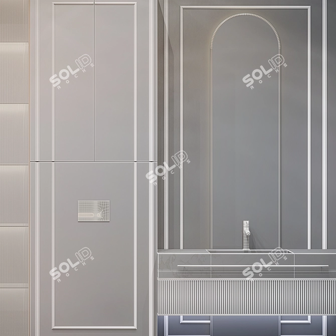 Custom Bathroom Furniture Set 3D model image 5